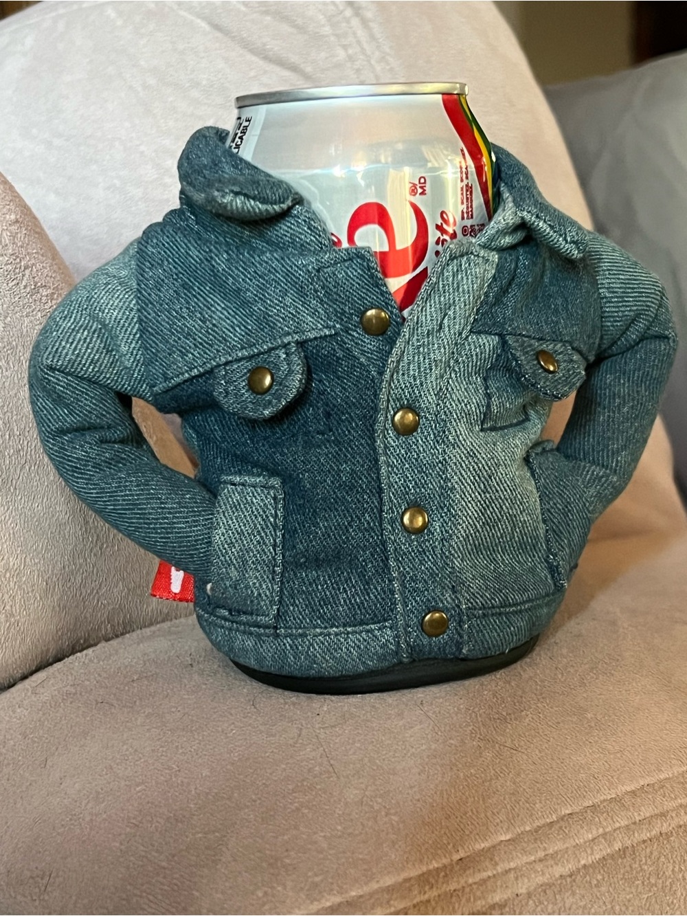 Puffin Drinkwear The Denim Jean Jacket Insulated Can Cooler 12 oz Koozie